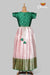 Green Silver Rose Long Gown For Girls !!!