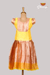 Yellow Croton Just Born Pattu Pavadai For Babies