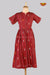 Maroon Cotton Lamp Frock For Kids