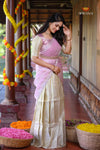Yellow Misty LilacHalf Saree | Lehenga For Girls