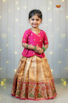 Gold Mayil Iragu Traditional Pattu Pavadai Set