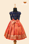 Girls Peach Golden Honeycomb Frock !!!