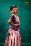 Dark Green Royal Jasmine Traditional Pattu Pavadai Set