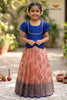 Pink Silver Bloom EMB Traditional Pattu Pavadai Sets