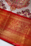 Red Silk Pattu Pavadai Unstitched Material For Kids !!!