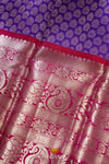 Purple Silk Pattu Pavadai Unstitched Material For Kids !!!