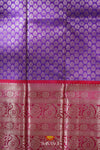 Purple Silk Pattu Pavadai Unstitched Material For Kids !!!