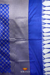 Green Pochampally Silk Pattu Pavadai Unstitched Material For Kids !!!
