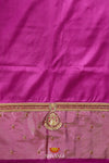 Blue Pochampally Silk Pattu Pavadai Unstitched Material For Kids !!!