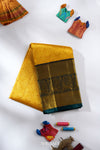 Yellow Silk Pattu Pavadai Unstitched Material For Kids !!!