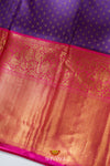 Purple Silk Pattu Pavadai Unstitched Material For Kids !!!