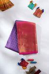 Purple Silk Pattu Pavadai Unstitched Material For Kids !!!