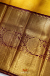 Yellow Silk Pattu Pavadai Unstitched Material For Kids !!!