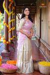Yellow Misty LilacHalf Saree | Lehenga For Girls
