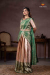 GreenBird of Paradise Half Saree | Lehenga For Girls