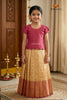 Sandal Hanging Flowers Traditional Pattu Pavadai Sets