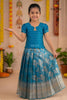 Sky Blue Floral Moon Traditional Pattu Pavadai Sets