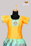 Ramar Green Golden Tulip Just Born Pattu Pavadai For Babies