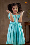 Sky Blue Fishtail Frock For Kids