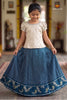 Blue Zinnia Creeper Traditional Pattu Pavadai Sets