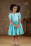 Sky Blue Fishtail Frock For Kids