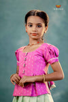 Ramar Green Silver Bird Traditional Pattu Pavadai Set for Girls