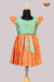 Orange With Green Baby Frocks For Girls
