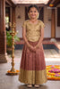 Pink Metallic GlitterTraditional Pattu Pavadai Sets