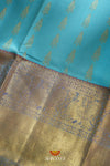 Sky BluePattu Pavadai Unstitched Material For Kids !!!