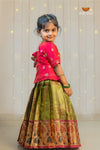Green Mayil Iragu Traditional Pattu Pavadai Set