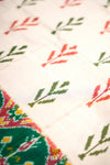Red and Green Pochampally silk saree With ikat weaves and Floral zari woven border !!!