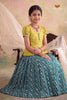 Peacock Blue Sunset Creeper Traditional Pattu Pavadai Sets
