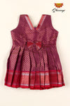 Magenta Bali Silk Baby Frock For Girls !!!