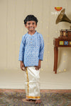 Boys Blue Cotton Kurta !!!