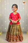 Green Mayil Iragu Traditional Pattu Pavadai Set
