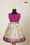 Girls MagentaBanaras Mughal Frock !!!