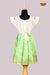 Green Butterfly Long Gown For Baby Girls