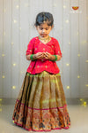 Green Mayil Iragu Traditional Pattu Pavadai Set