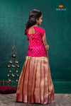 Mustard Yellow Mugil Mozhi Traditional Pattu Pavadai Set for Girls