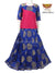 Blue Peacock Rangoli  Pattu Pavadai For Girls!!!