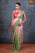 Green And Pink Women's Trendy Georgette Multi Color Saree with Blouse !!!
