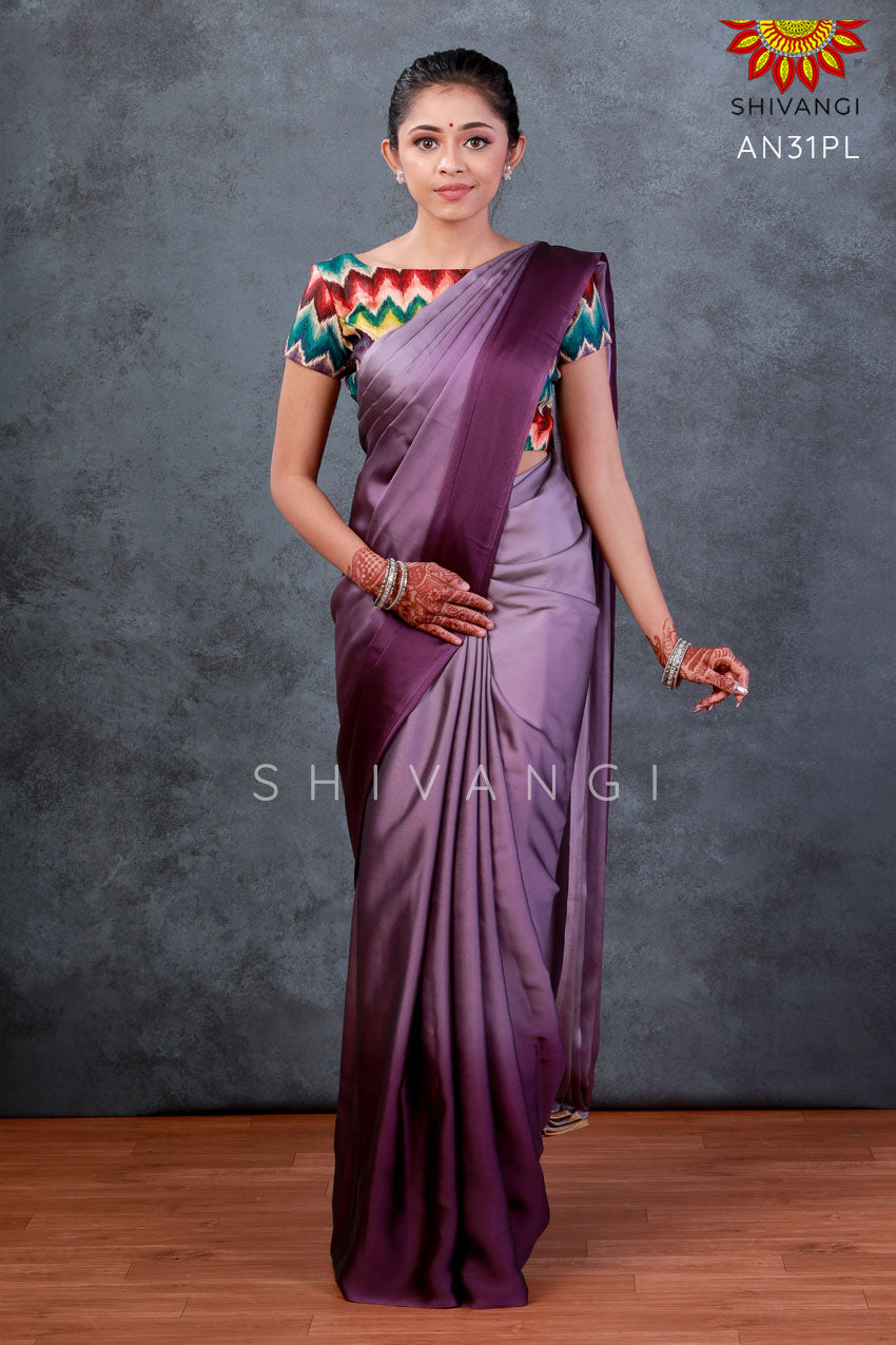 Party Wear Saree Designs | Contrast blouse, Silk saree blouse designs,  Blouse designs indian