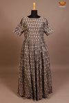 Grey Ikat Long Frock For Teenage Girls !!!