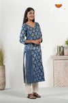 Indigo Ajrakh Block Print Salwar And Dupata for Women !!!