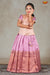 Pink Metalic Honeycomb Pattu Pavadai For Girls !!!