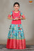 Pink and Blue ethnic pavadai sattai model for girls and ladies