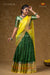 Girls Green Floral Bandhini  Half Saree | Langa Davani
