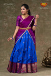 Girls Blue Sword Lilly Half Saree | Langa Davani