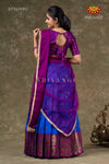Girls Blue Sword Lilly Half Saree | Langa Davani