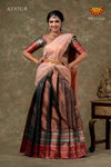 Girls Green Bali Silk Half Saree | Langa Davani